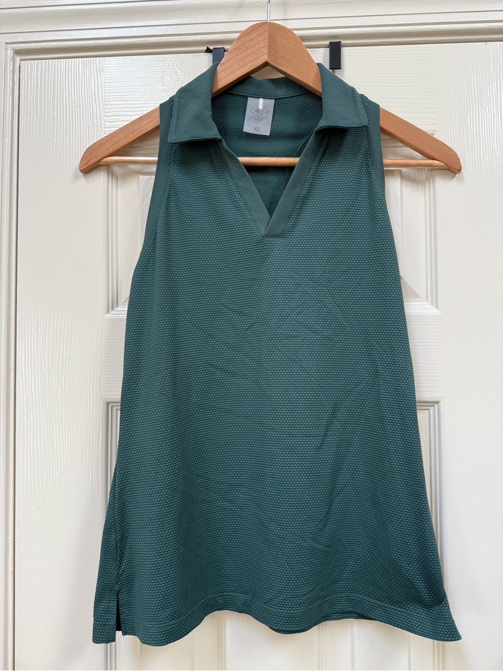 CALIA Women's Renew Sleeveless Golf Polo Hunter Green Size XS